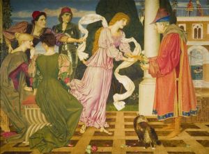 Beauty Receiving the White Rose from her Father by Joseph Southall