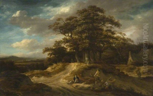 Travellers at the Edge of a Village - view 1