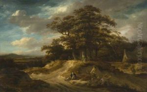 Travellers at the Edge of a Village by Roelof Jansz van Vries