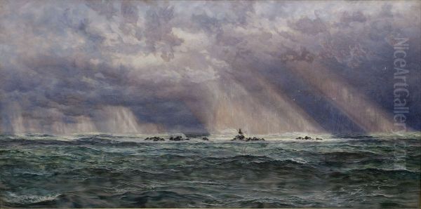 A North-West Gale off the Longships Lighthouse - view 1
