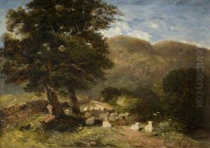 Tending Sheep, Bettws-y-Coed by David Cox Jr.