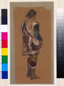 Male - Study of Southern Italian Peasant Boy by Edward Burne-Jones
