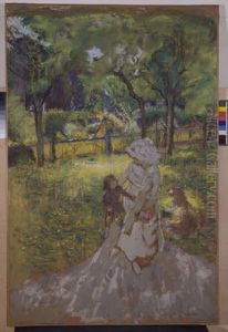 Mere et Enfant au Jardin (Matin Dans Le Verger) by Jean-Edouard Vuillard