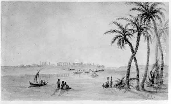 Thebes (Temple Of Luxor From West Bank Of Nile) - view 1