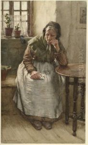 Study of an Old Fisherwoman by Walter Langley