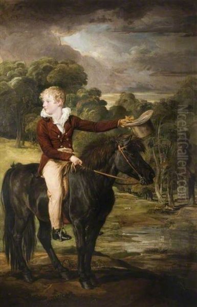 Portrait Of Lord Stanhope ( 1805-66 ) Riding A Pony - view 1