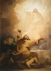 Christ Appearing To The Disciples At Emmaus by Philip James de Loutherbourg