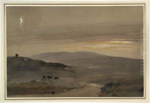 Moorland Landscape at Twilight by George Bryant Campion