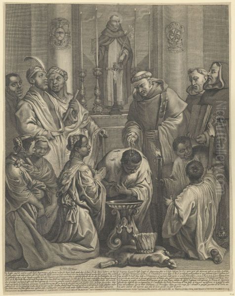 De doop van de keizer en de keizerin van Monomotapa door de Predikheren op 4 augustus 1652 - view 1