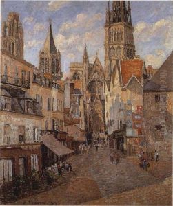 La Rue de l'Epicerie a Rouen, fin d'apres-midi