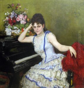 Portrait of S.I. Menter by Repin Iliya