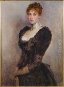 Portrait of Mathilda Juliana Luby (1852-1926) by Gabriel Emile Edouard Nicolet