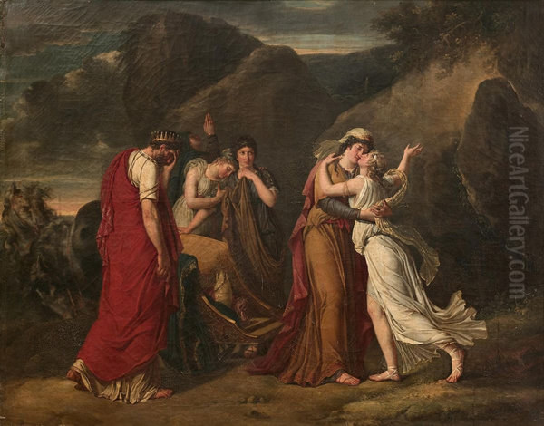 Psyche Bidding Her Family Farewell - view 1