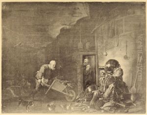 The Wheelbarrow by David Teniers the Younger