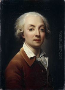 Portrait of Gagneraux by himself by Benigne Gagneraux