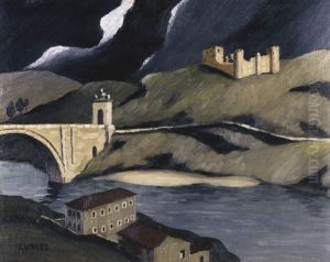 Paisagem com castelo by Dominguez Alvarez