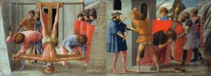 Masaccio crocefissione di san pietro e martirio di san giovanni Battista by Masaccio