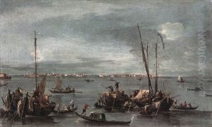 View towards Murano from the Fondamente Nuove, Venice by Francesco Guardi