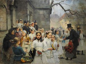 After first Communion by Carl Frithjof Smith