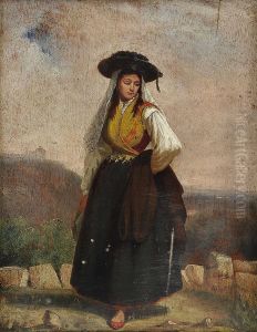 Female figure in regional garb by Francisco Jose Resende