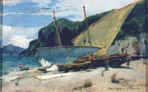 Marina de Capri by Francisco Pradilla y Ortiz
