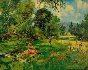 By The Lake by Howard Chandler Christy
