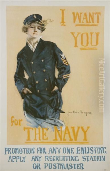 I Want You For The Navy by Howard Chandler Christy