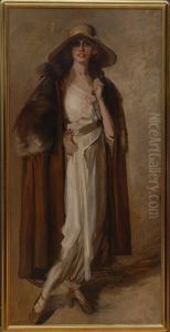 Full Length Portrait Of A Lady by Howard Chandler Christy