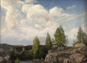 "maisema Karjalohjalta". by Fanny Churberg