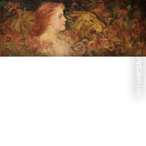 Lady And A Tiger by Frederick Stuart Church