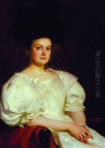 Portrait Of A Lady In White by William Worcester Churchill