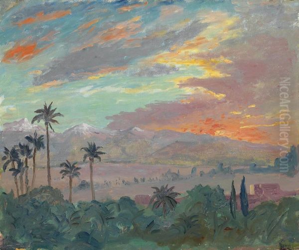 Sunset Over The Atlas Mountains - view 1