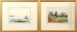 River Scene With Sailing Boat by Thomas Gainsborough