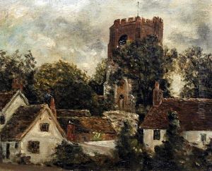 Studies Of Roof Tops And Church by Thomas Gainsborough