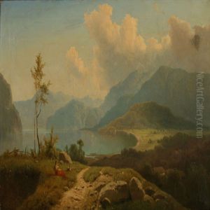 View From Konigssee With St. Bartholomew's Church
Near The Coast. by Adolf Chwala