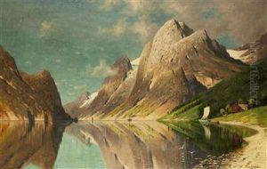 A Mountain Lake by Fritz Chwala