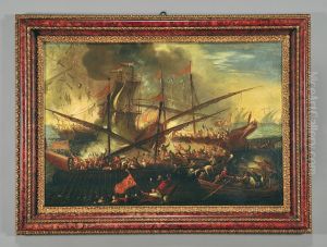 Battaglia Navale Tra I Cavalieri Di Santo Stefano E Turchi by Pietro Ciafferi Lo Smargiasso