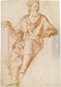 Design For A Lunette: King David by Agostino Ciampelli