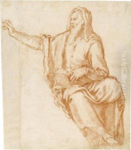 Design For A Lunette: A Prophet by Agostino Ciampelli