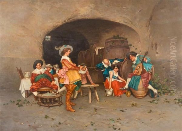 Frohliche Gesellschaft Im Kellergewolbe. - view 1