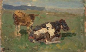Mucche Al Pascolo by Beppe Ciardi