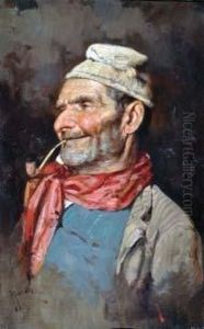 Vecchio Con Pipa by Giuseppe Giardiello