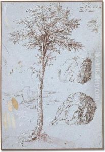 Inscribed By The Artist In Brown Ink Upper Right