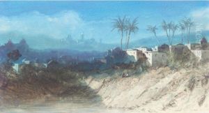 Jerusalem At Night by Ernest Ciceri