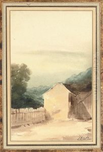 Landscape With A Cottage by Pierre Luc Charles Ciceri