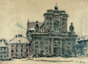 Kosciol Karmelitow W Warszawie by Tadeusz Cieslewski