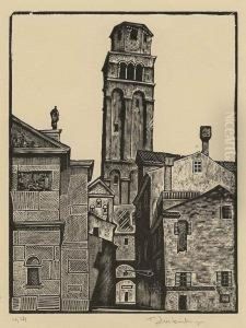 Campo San Maurizio W Wenecji by Tadeusz Cieslewski