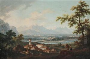 View Of Robassomero With The Stura Di Lanzo In The Background