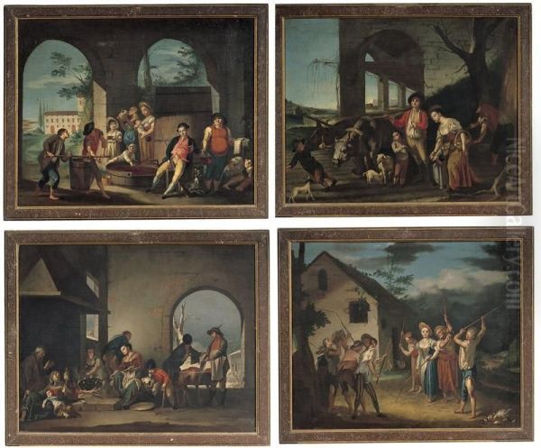 Lotto Unico Di Quattro Opere: <l'autunno>, <l'inverno>, <la - view 1