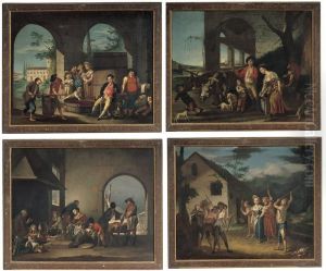 Lotto Unico Di Quattro Opere: <l'autunno>, <l'inverno>, <la by Fra Felice Giuseppe Cignaroli